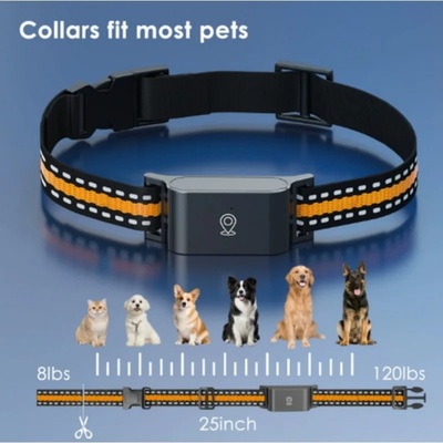 Smart 4G GPS Pet Collar Tracker - Rechargeable Dog & Cat Locator