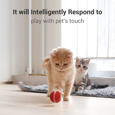Smart Induction Cat Toy - Interactive Silicone Ball for Indoor Play