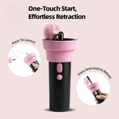 One Click Launching Electric Cat Teaser Launcher Automatic Cat Teasing ...